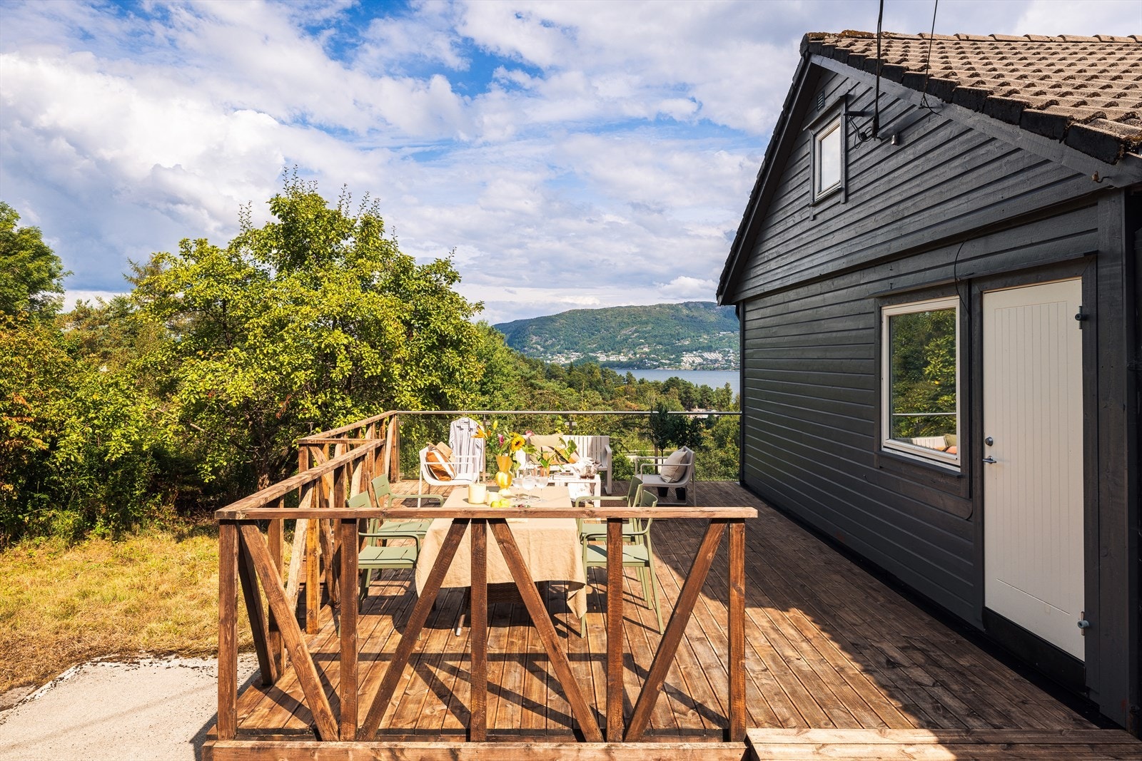 Terrassen måler 31 kvm. Galleribilde