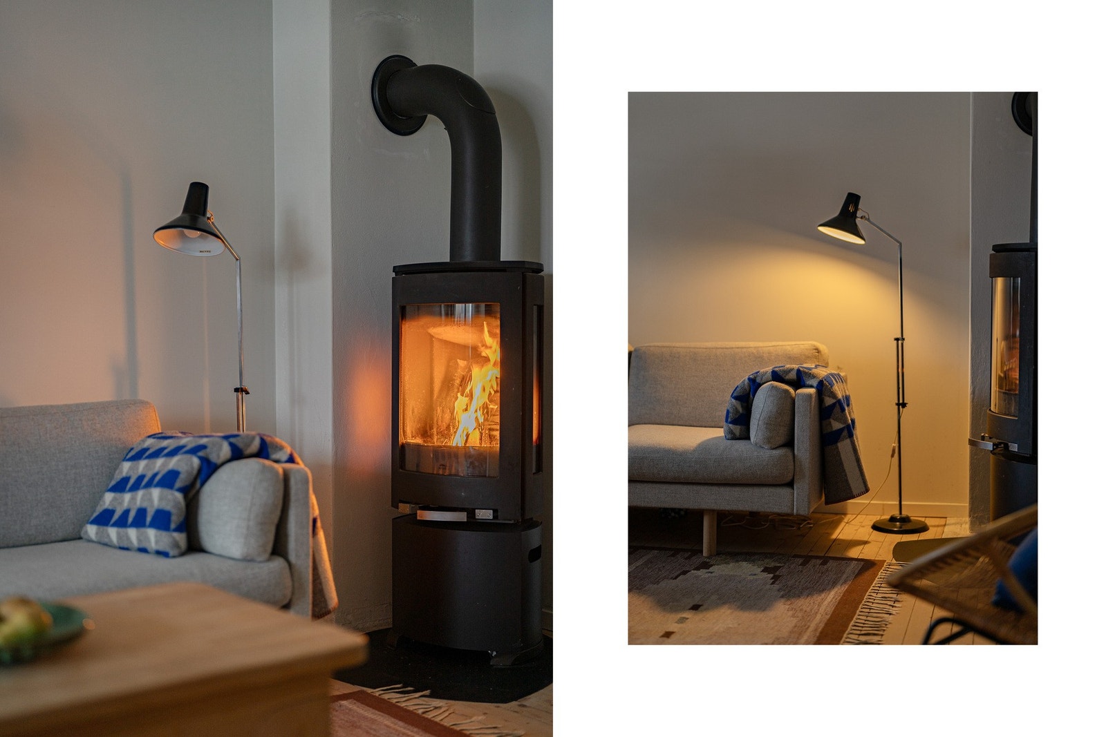 Peis som generer godt med varme til leiligheten. Galleribilde