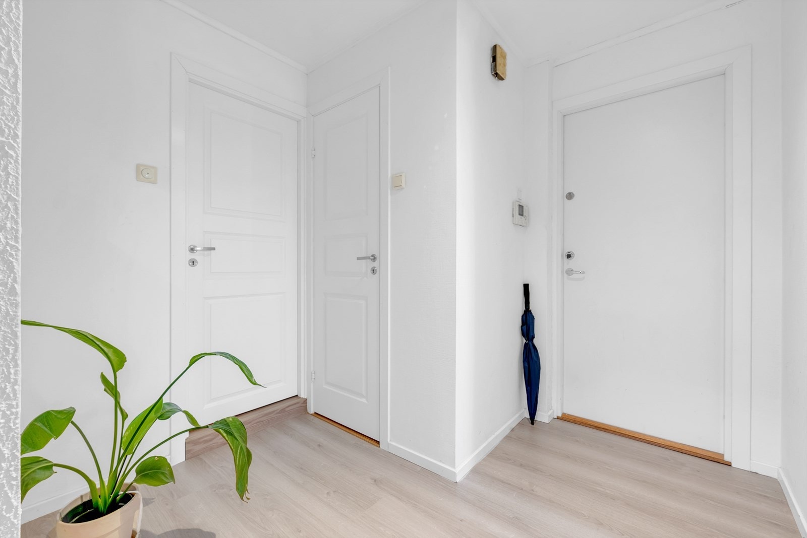 Gangen binder sammen leilighetens ulike soner på en effektiv måte. Galleribilde