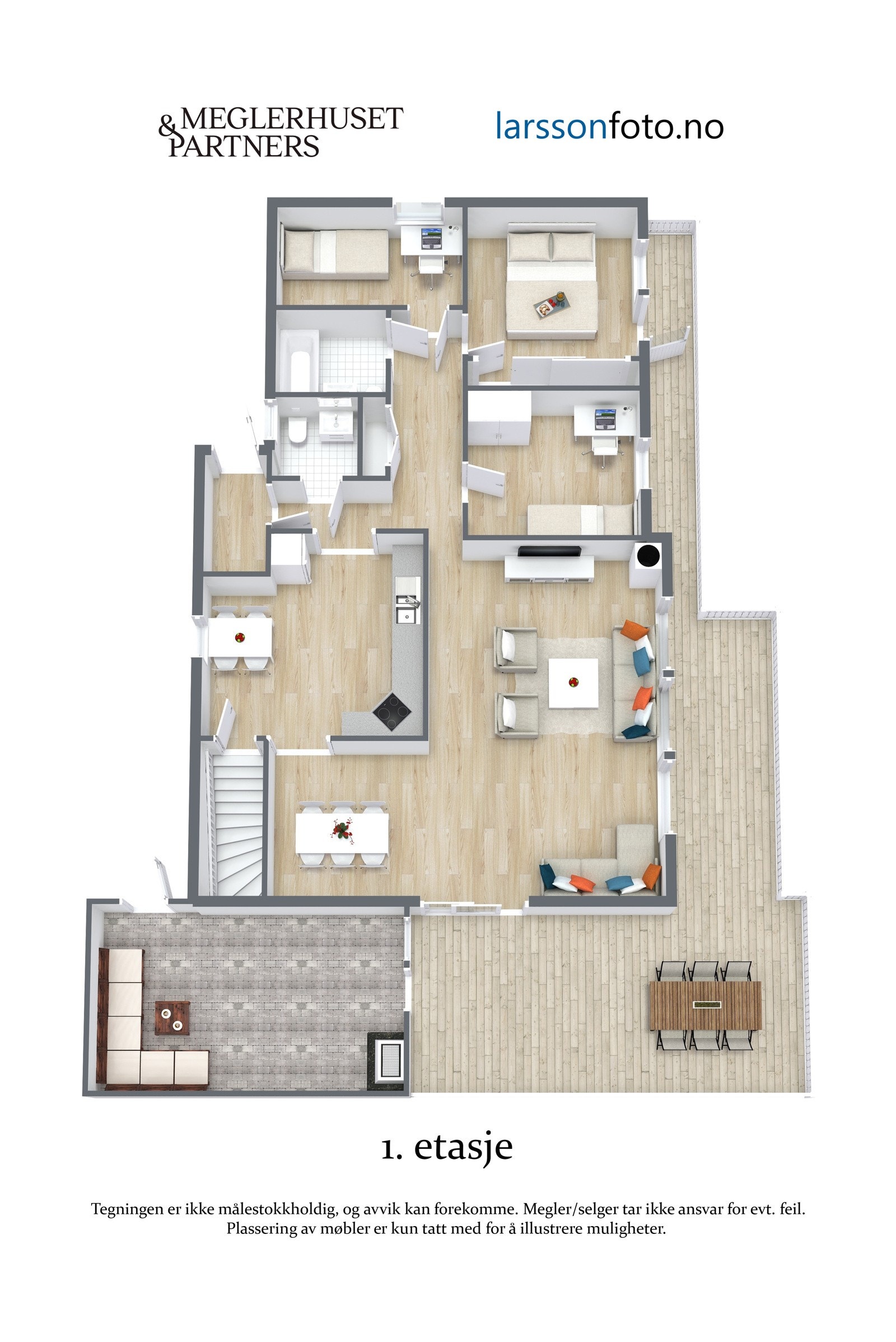 Plantegning 1.etg Galleribilde