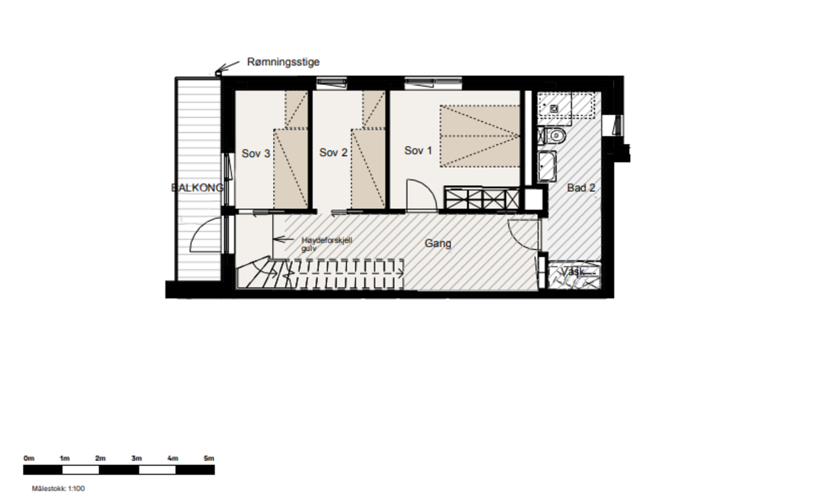 Plantegning 3.etasje. Galleribilde