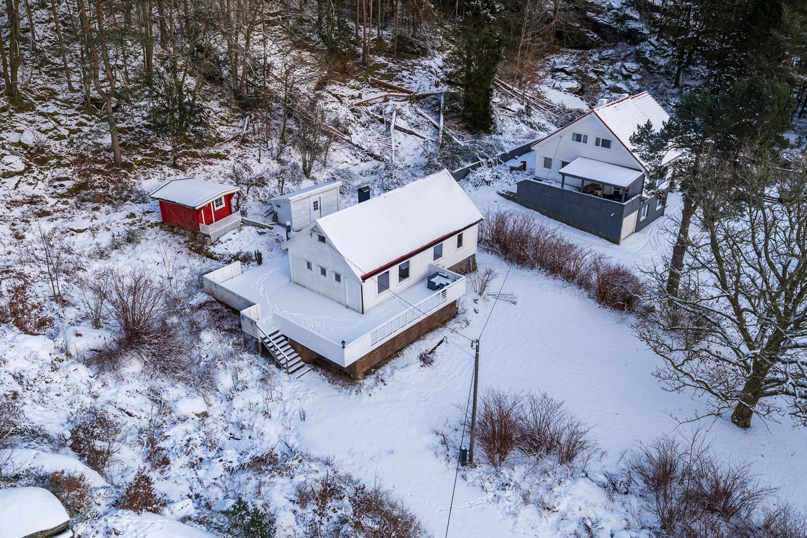Eiendommen i fugleperspektiv Galleribilde