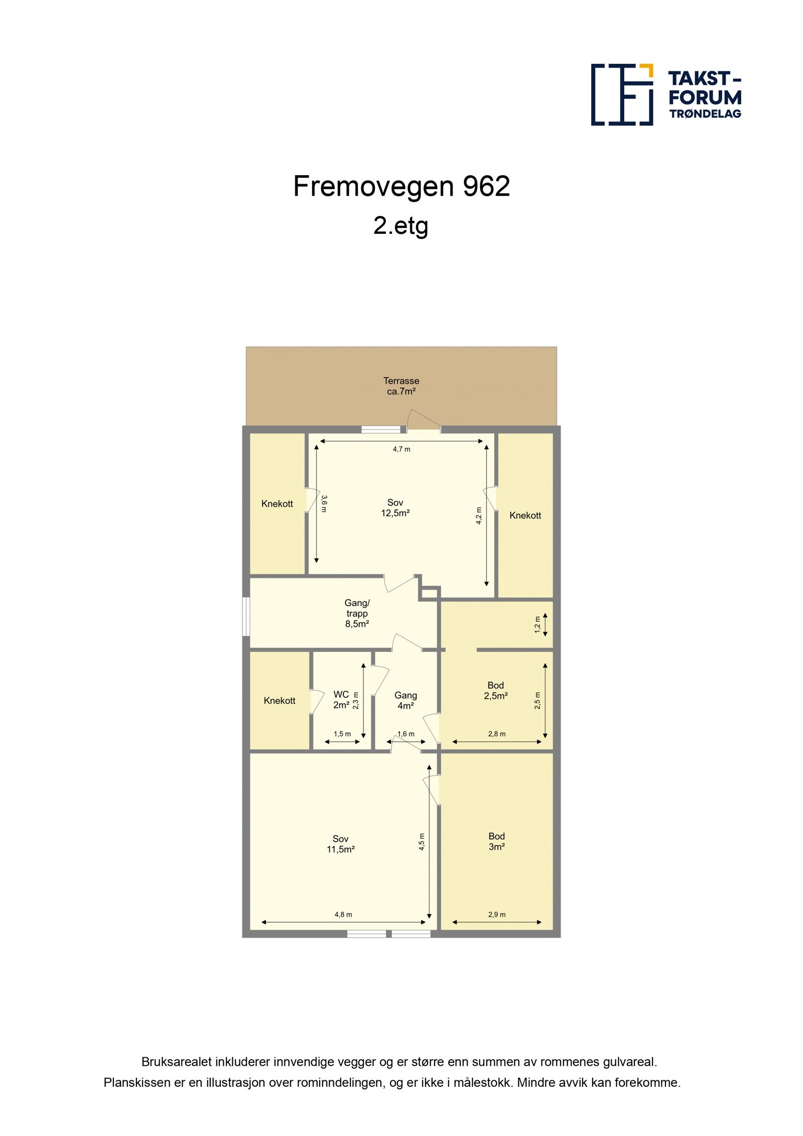 Planskisse - 2. etasje Galleribilde