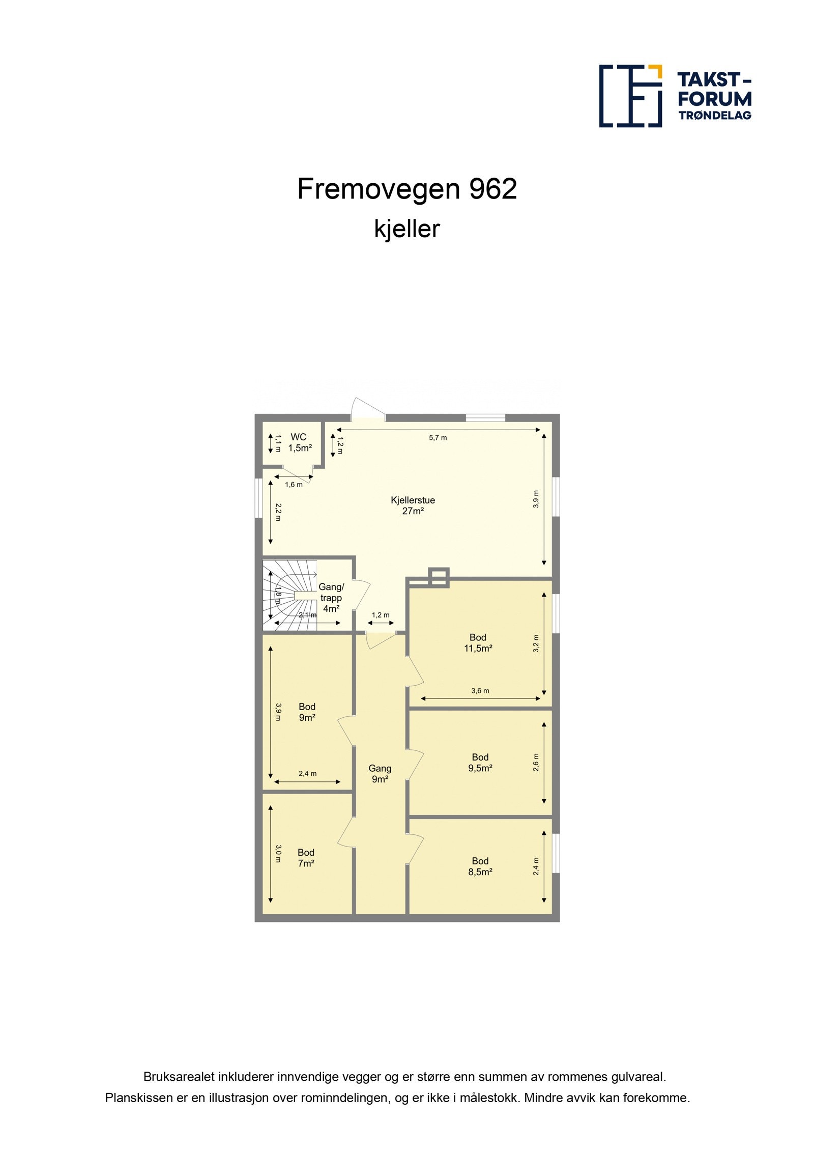 Planskisse - kjeller Galleribilde