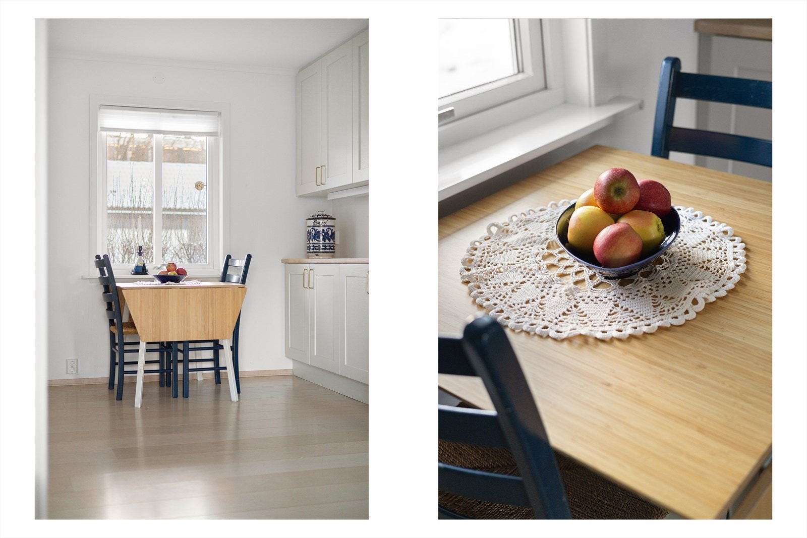 Praktisk frokostsone på kjøkkenet. Galleribilde