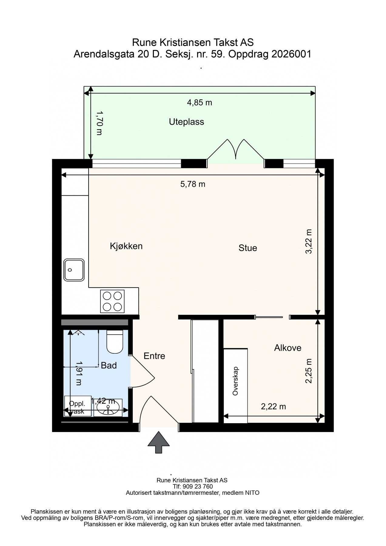 Plantegning - Ingen fellesgjeld og lave felleskostnader Galleribilde