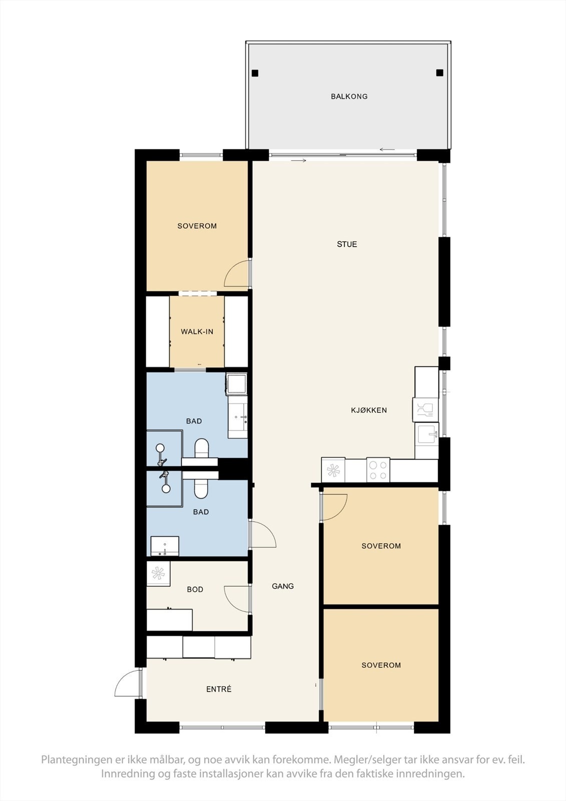 Plantegning av leiligheten Galleribilde