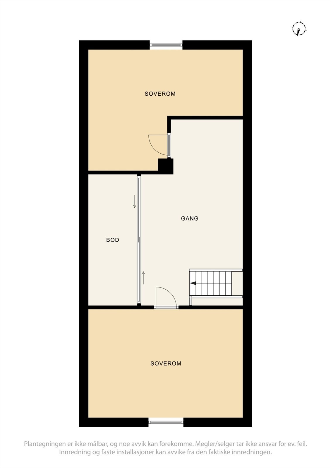 Plantegning av loftetasjen. Galleribilde