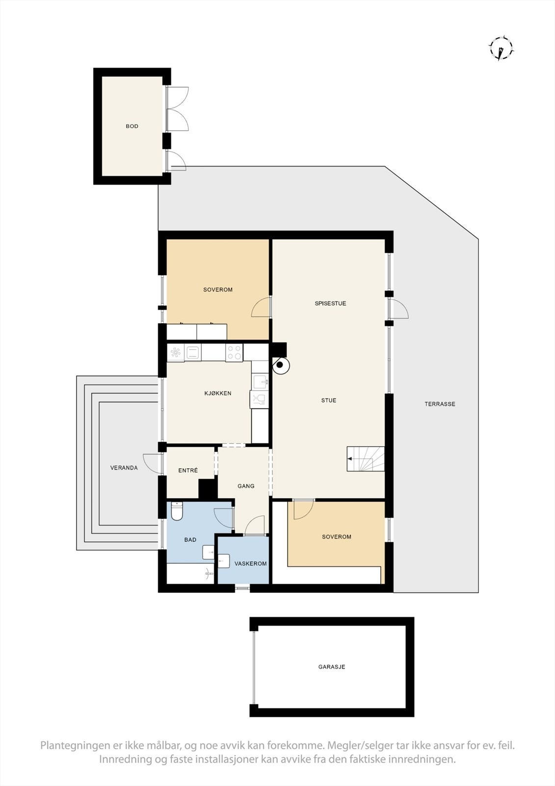 Plantegning 1. etasje. Galleribilde