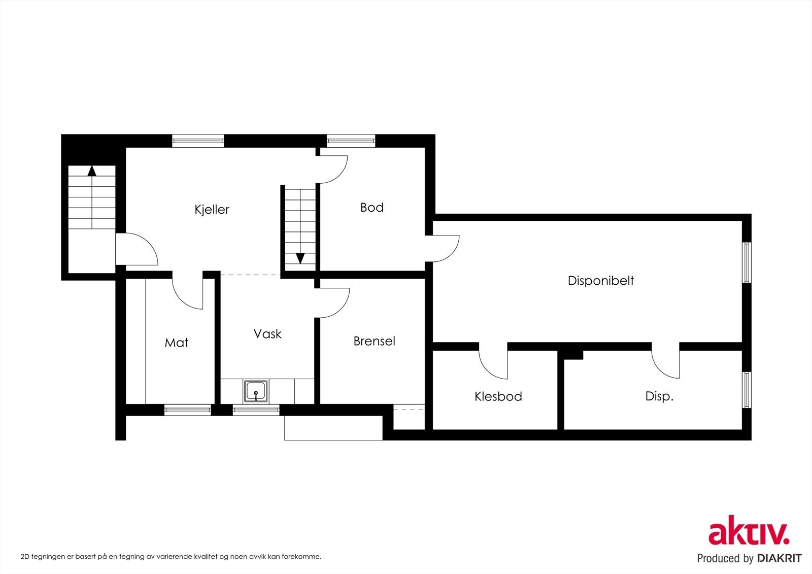Plantegning underetasje Galleribilde