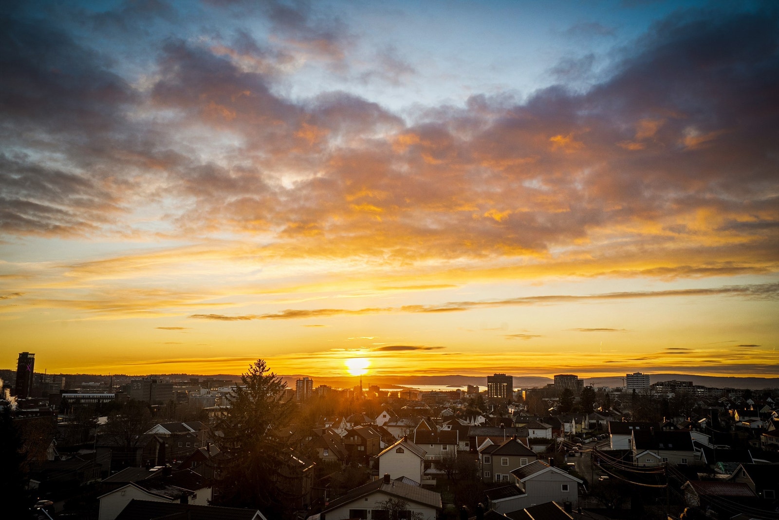 Felles takterrasse for beboerne i sameiet med fantastisk utsikt helt ned til Oslofjorden. Galleribilde