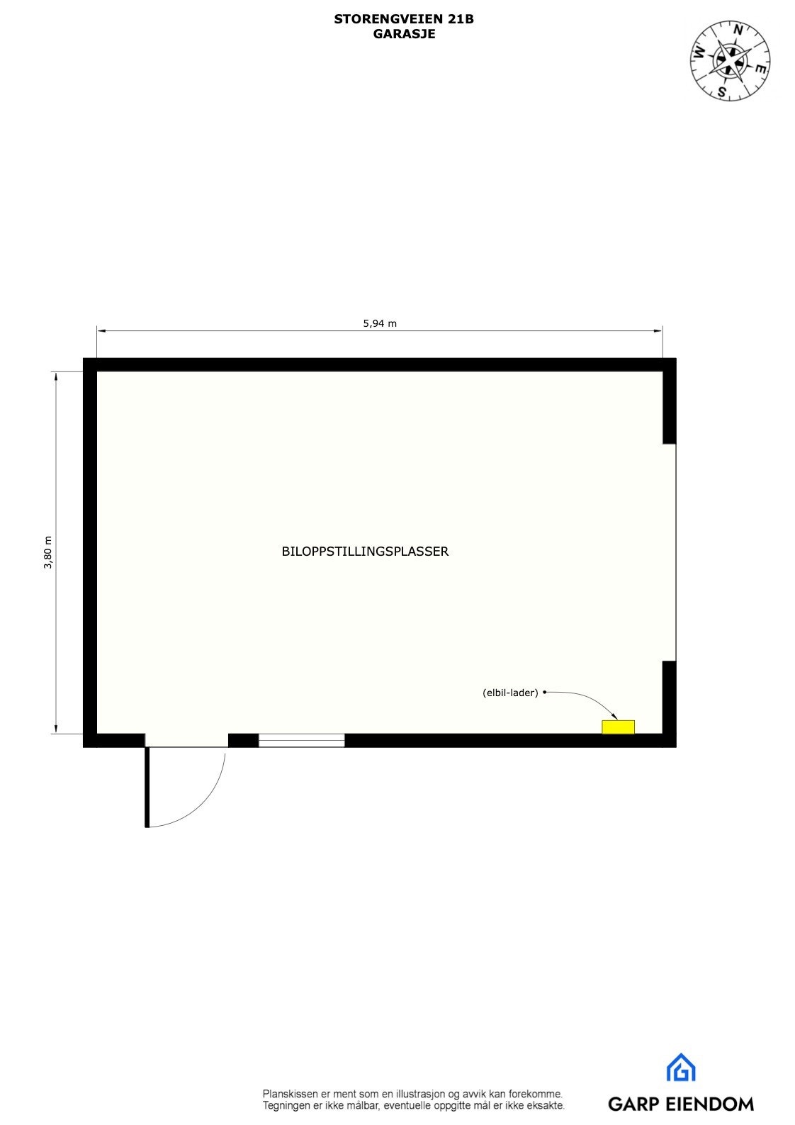 Plantegning garasje Galleribilde