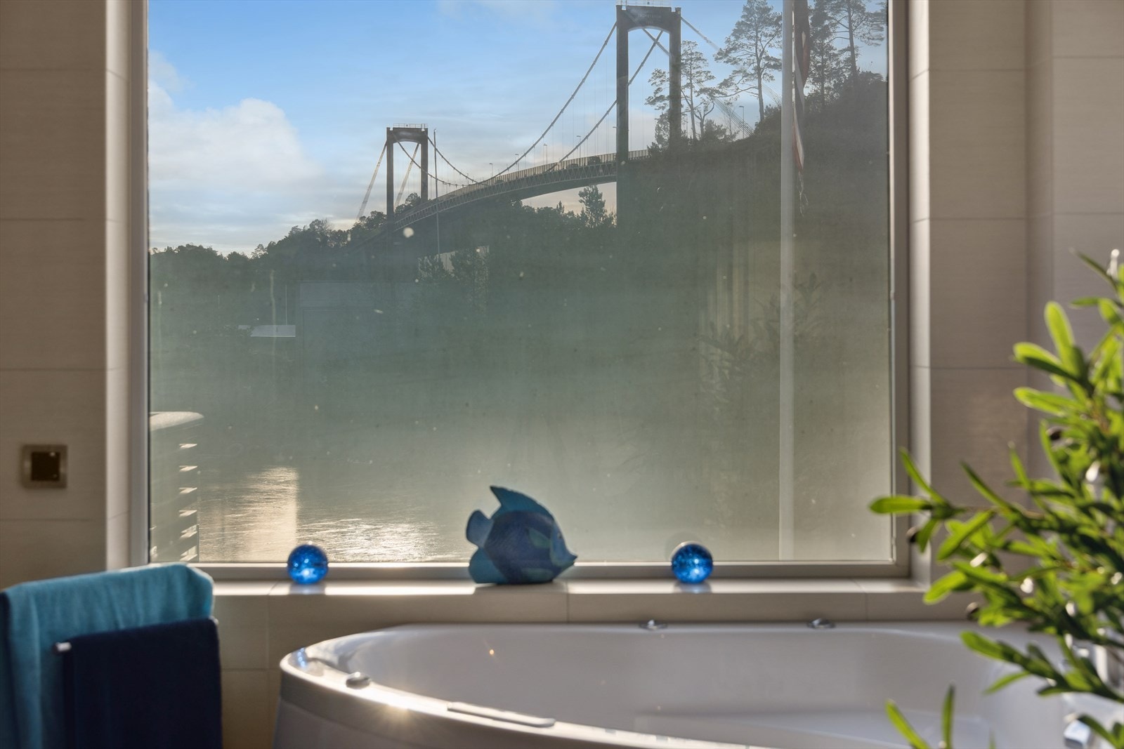 Vinduer med elektrisk frosting. Galleribilde