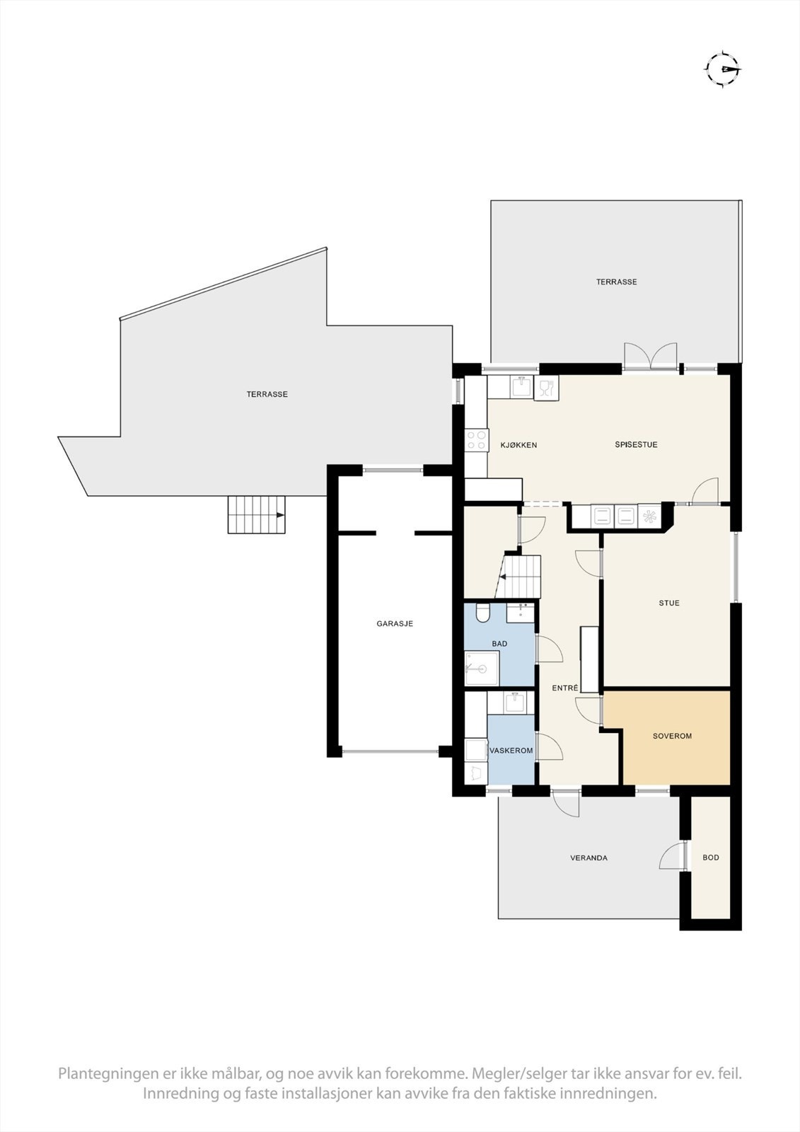 Plantegning 1. etasje Galleribilde