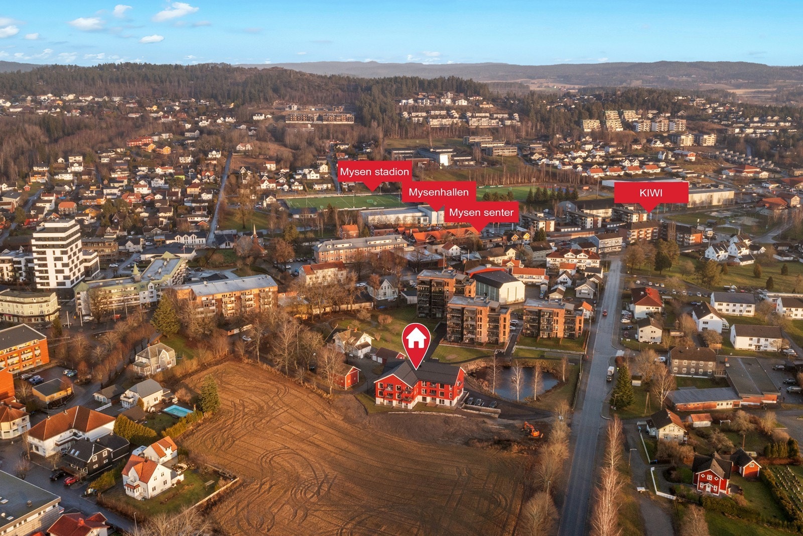 Beliggenheten gir enkel tilgang til Mysen sentrum med kort gangavstand til butikker og kollektivtransport. Galleribilde