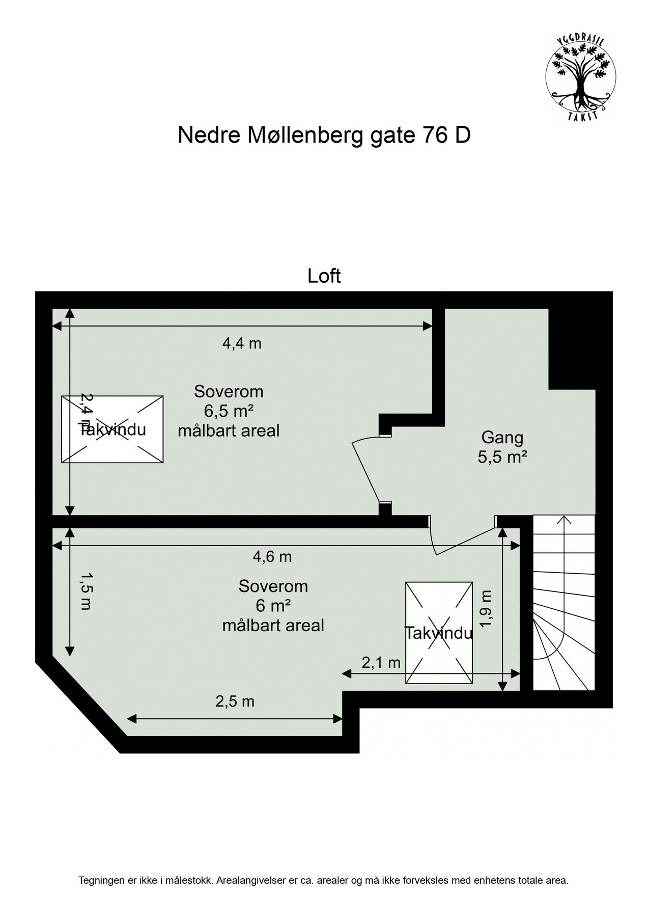 Plantegning loftet. Galleribilde