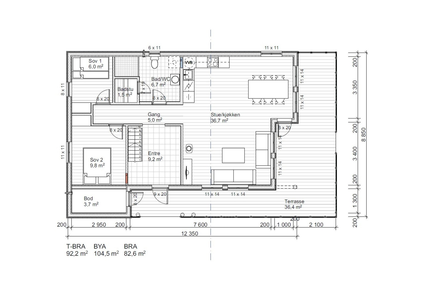 Plan 1.etasje Galleribilde