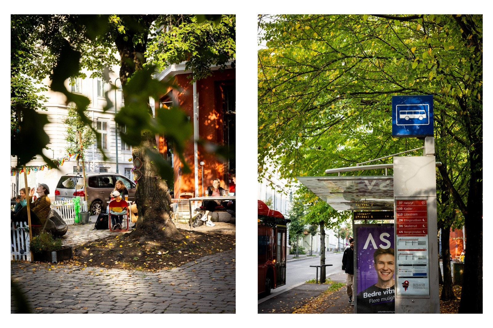 Kort vei til trikk ved Middelalderparken og T-bane fra Grønland. Galleribilde