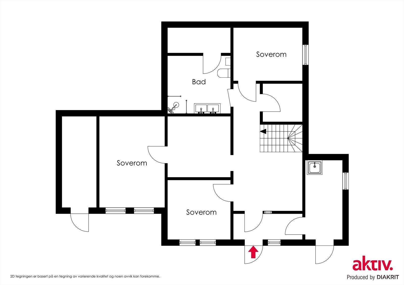 2D Plantegning underetasje Galleribilde