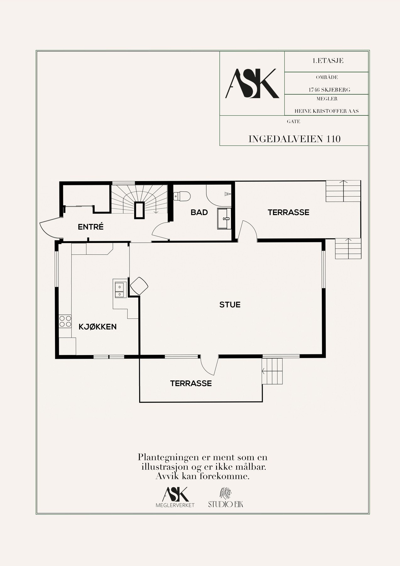Plantegning 1. etasje. Galleribilde