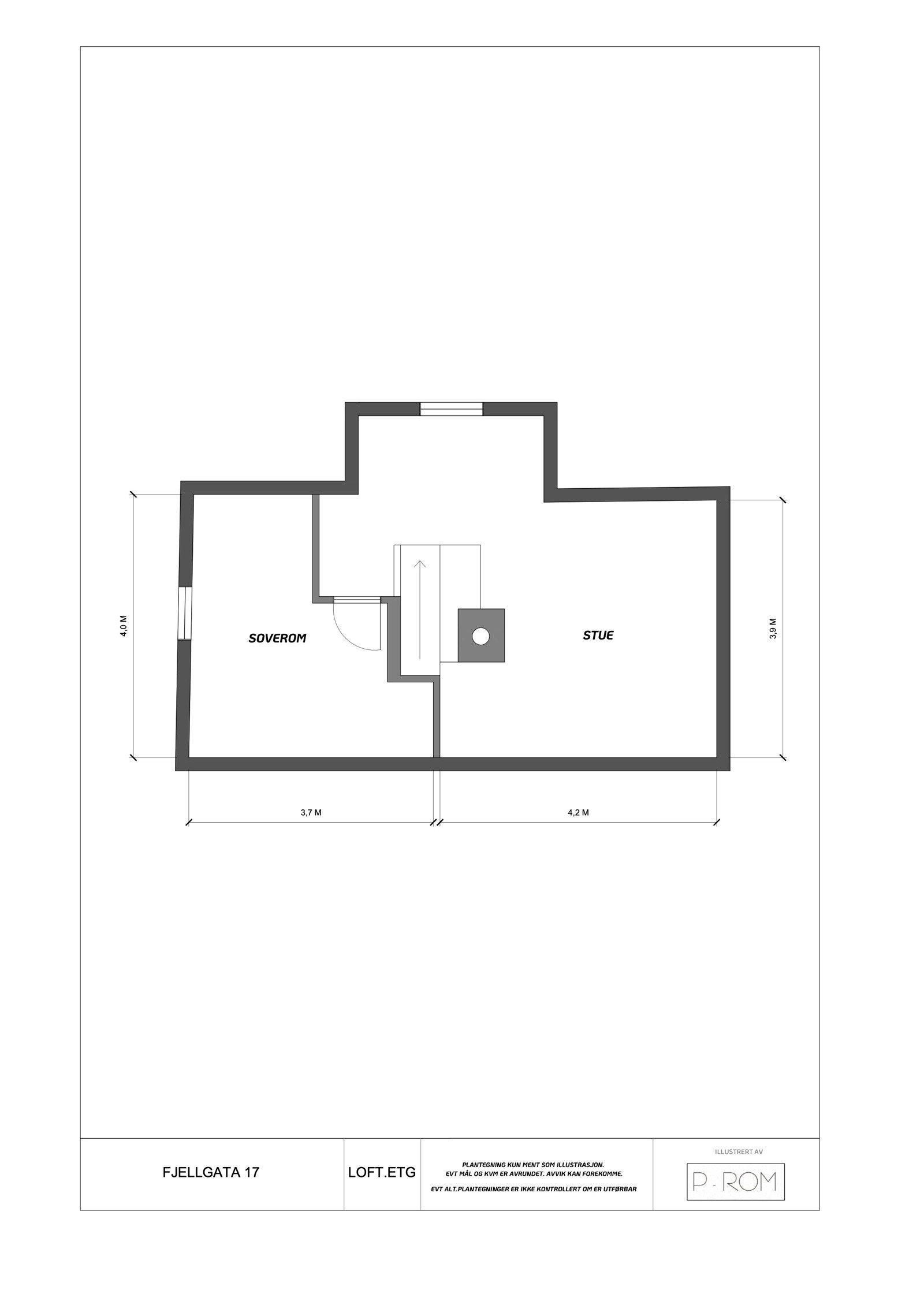 Planløsning loftsetasje Galleribilde