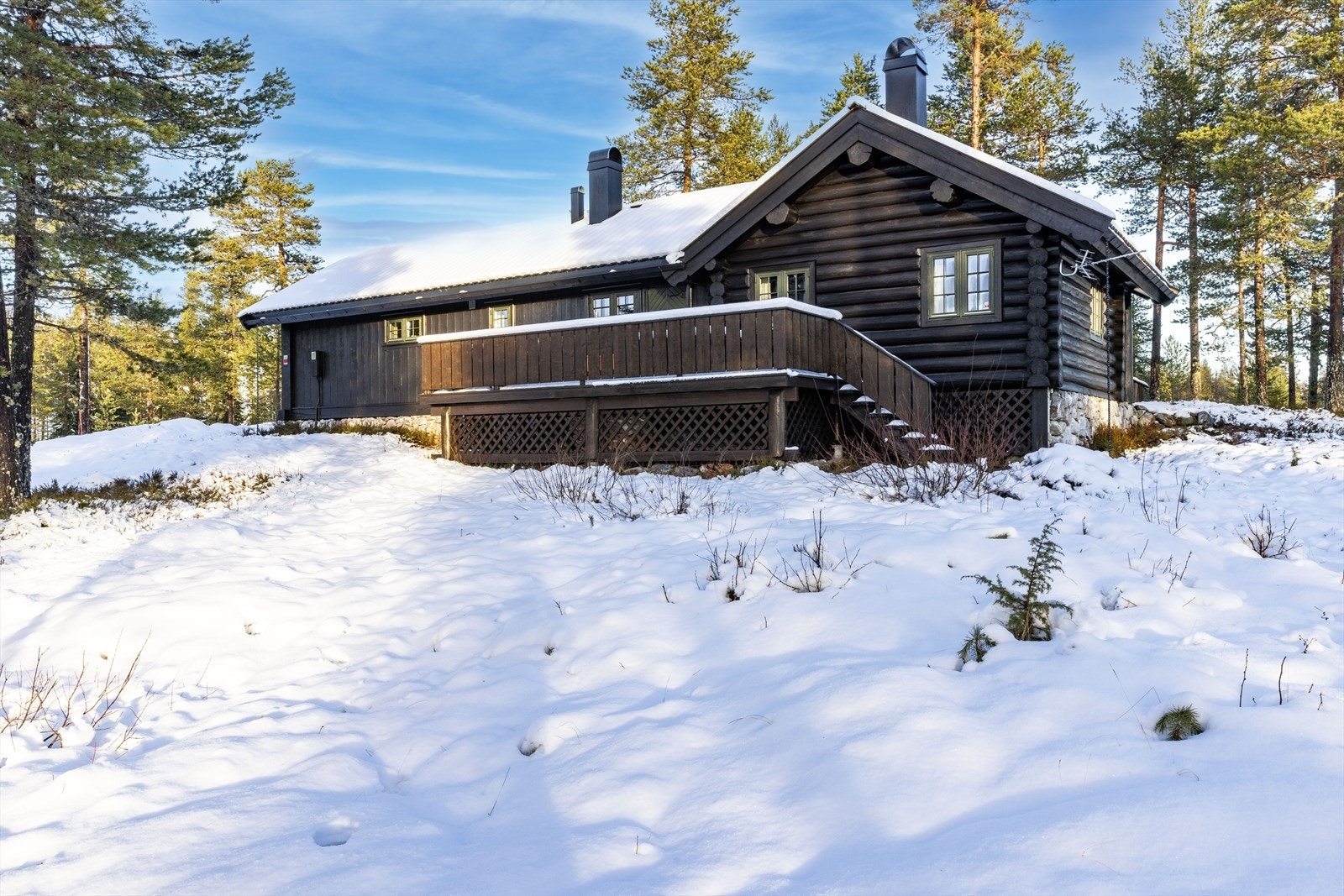 En sjarmerende og særpreget hytte med solrik beliggenhet og helårsvei. Galleribilde