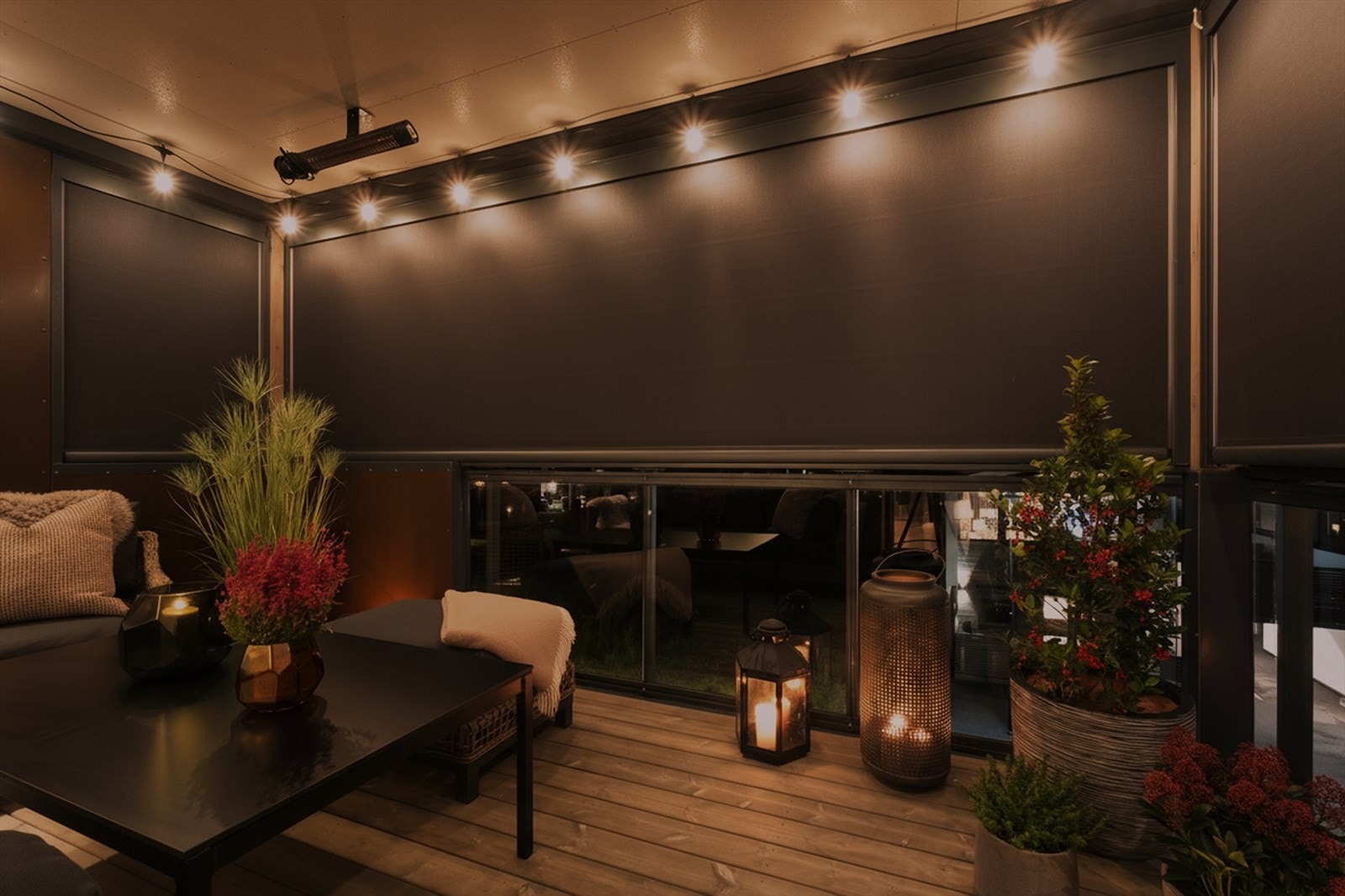 Her kan man nyte uteliv nesten uansett vær og vind. Galleribilde