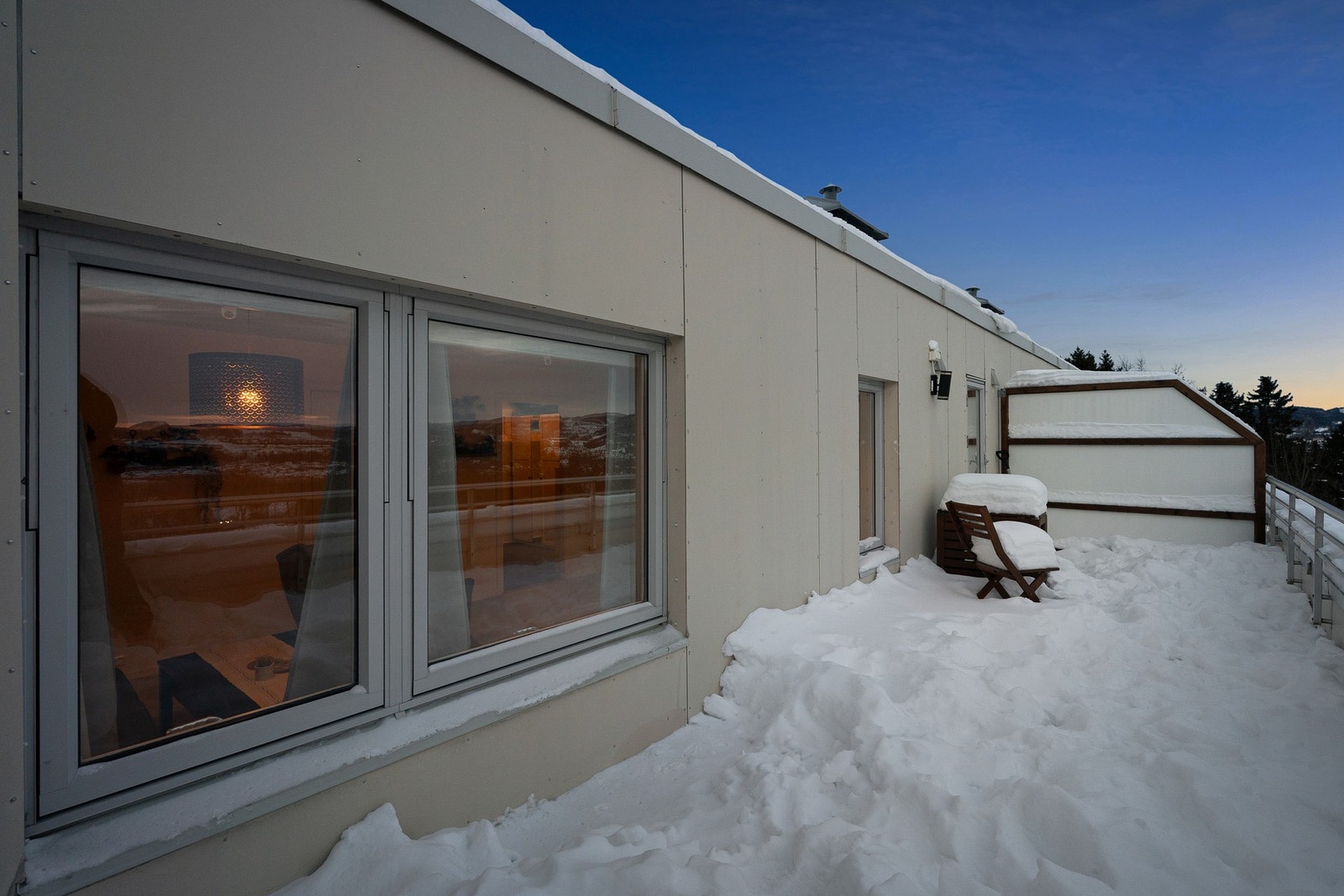 Takterrassen er på hele 18m². Galleribilde