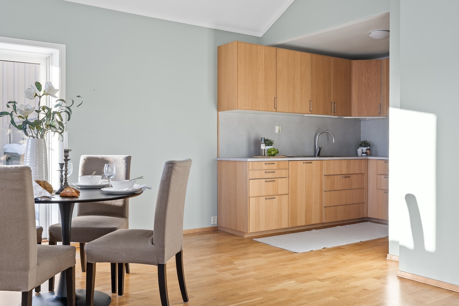 Delikate farger og praktisk planløsning. Galleribilde