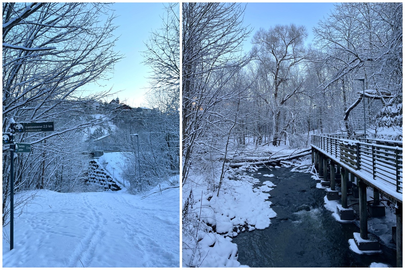 Nabolaget sett vinterstid. Galleribilde