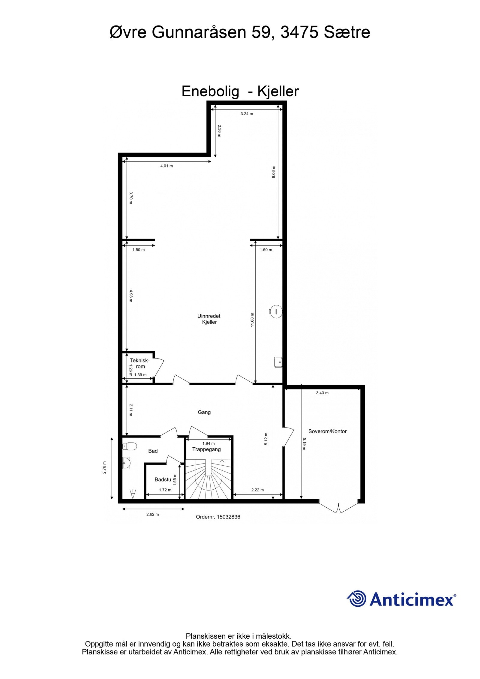 Floorplan letterhead - Øvre Gunnaråsen 59, 3475 Sætre - Enebolig - Kjeller - 2D Floor Plan Galleribilde