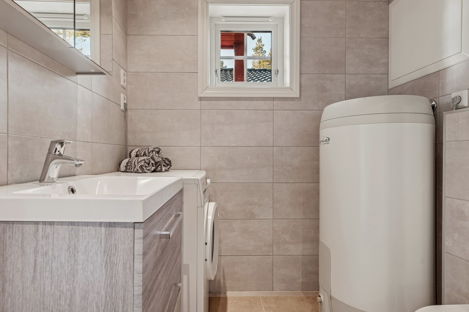 Her er det også opplegg for vaskemaskin. Galleribilde