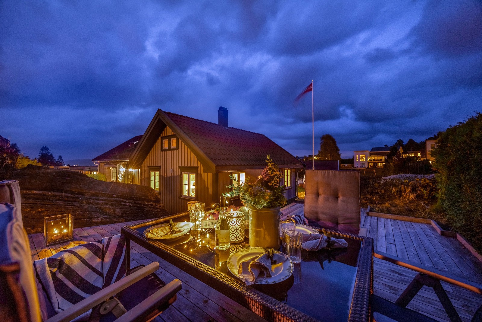 Nydelig kveldsstemning i Krabberødveien 18 Galleribilde