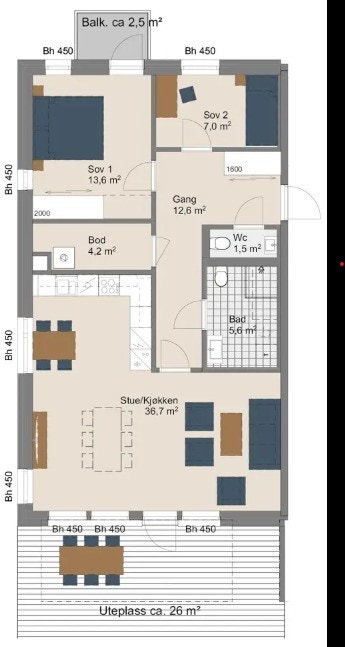 Plantegning. Galleribilde