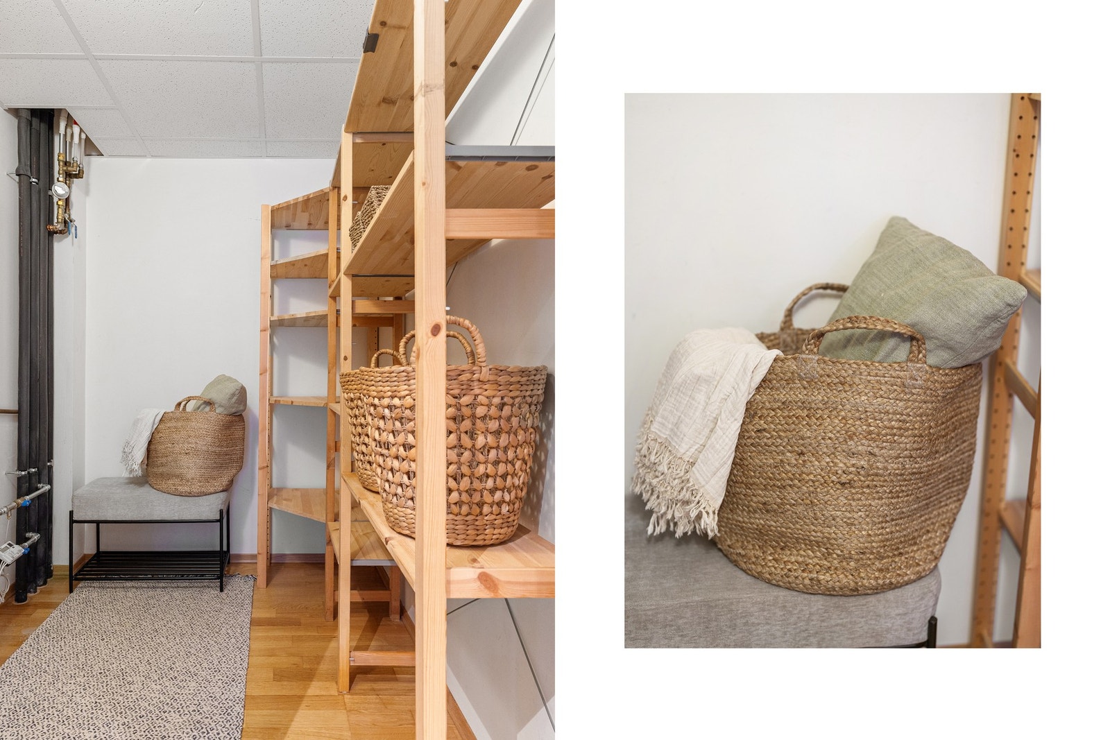 Leiligheten har en praktisk innvendig bod med hyller som gir gode oppbevaringsmuligheter. I tillegg disponerer leiligheten en kjellerbod på ca. 3 kvm Galleribilde