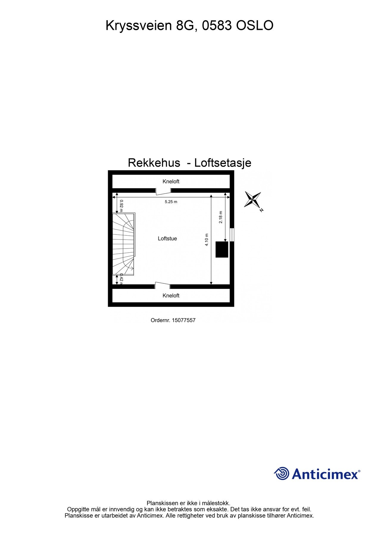 Plantegning loftsetasje. Galleribilde