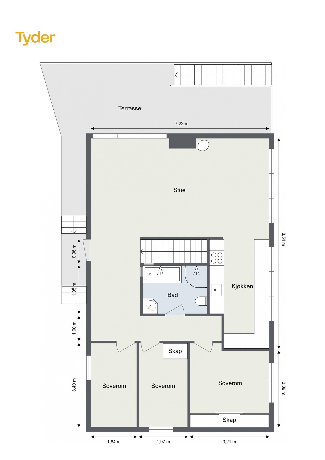Plantegning - 1.etasje Galleribilde