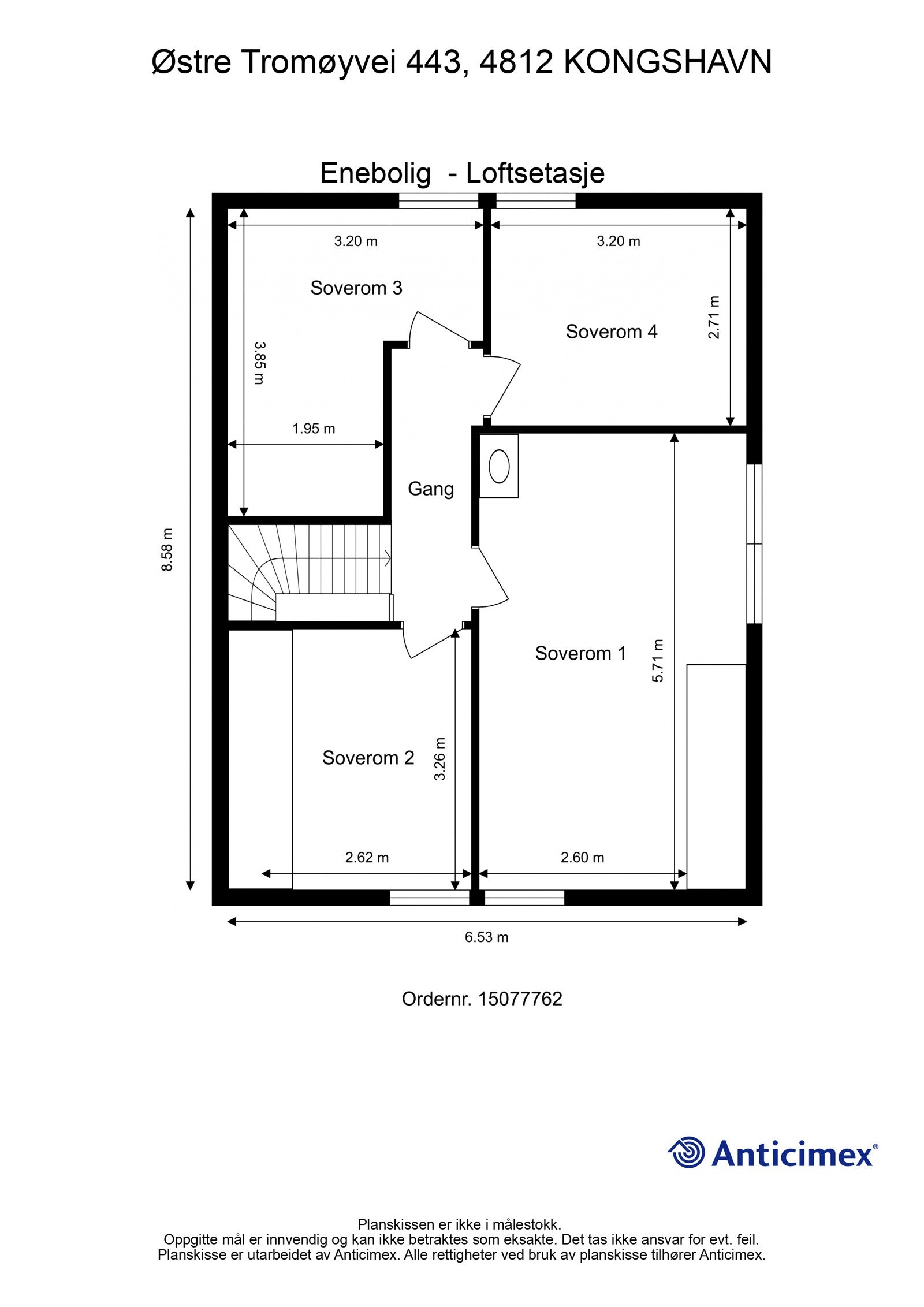 Plantegning - Loftsetasje Galleribilde