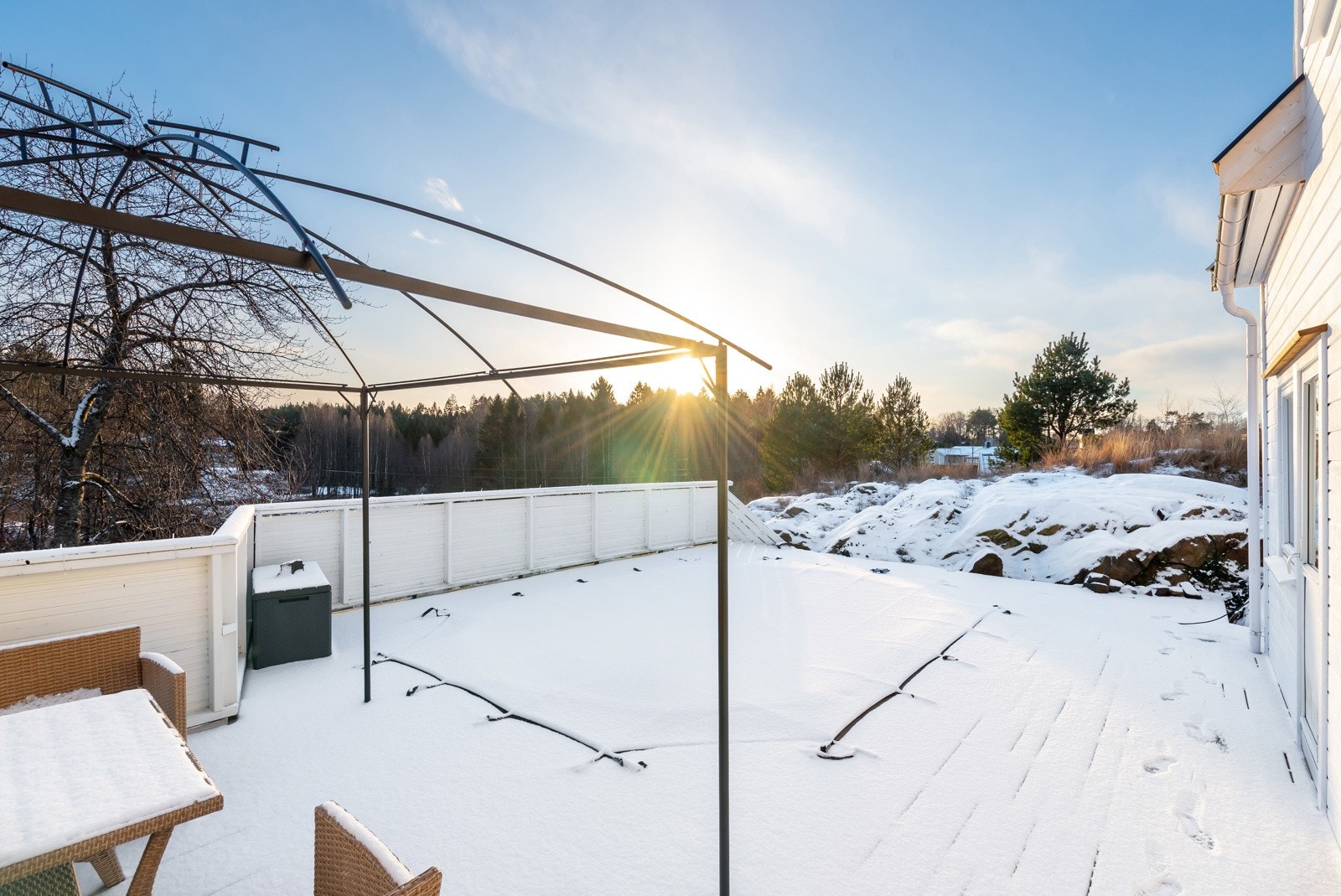 Her har man også ettermiddagssol vinterstid. Galleribilde