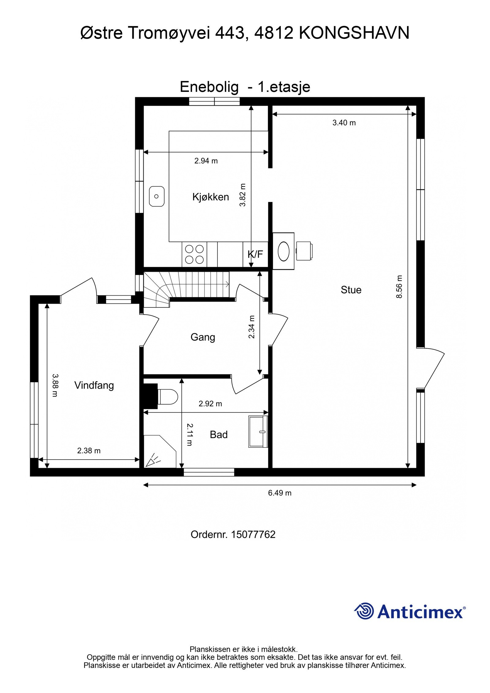Plantegning - 1.etasje Galleribilde