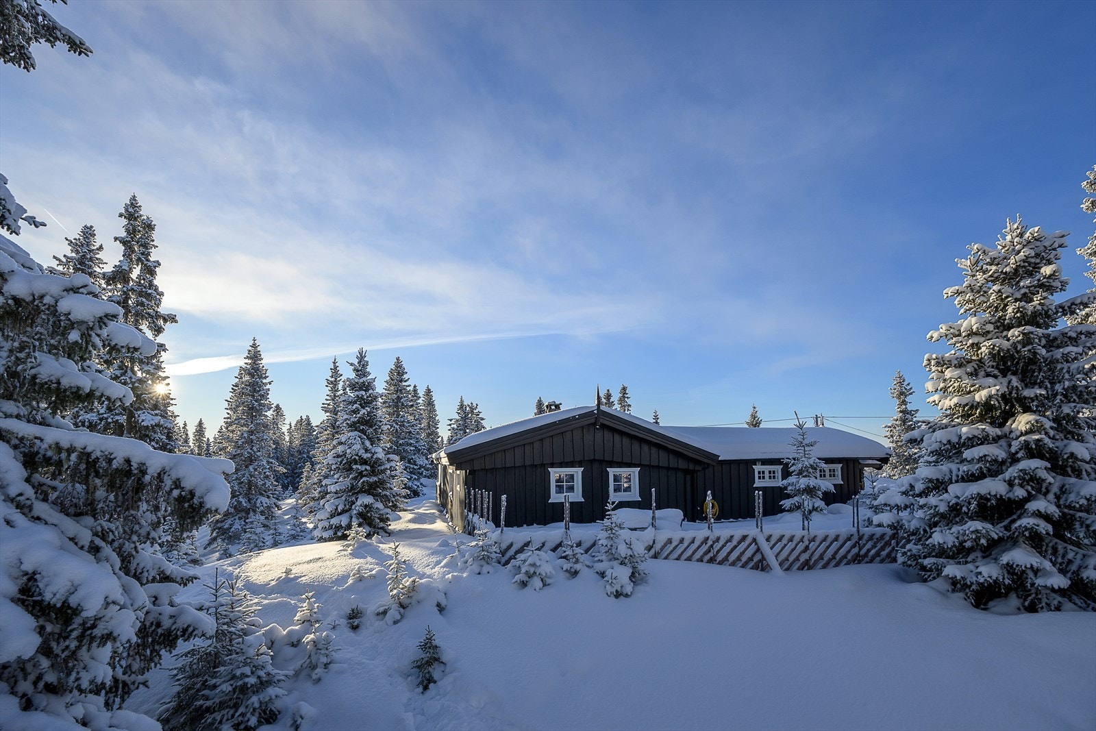 Et hyggelig tun og en meget godt vedlikeholdt eiendom. Er dette din hyttedrøm? Galleribilde