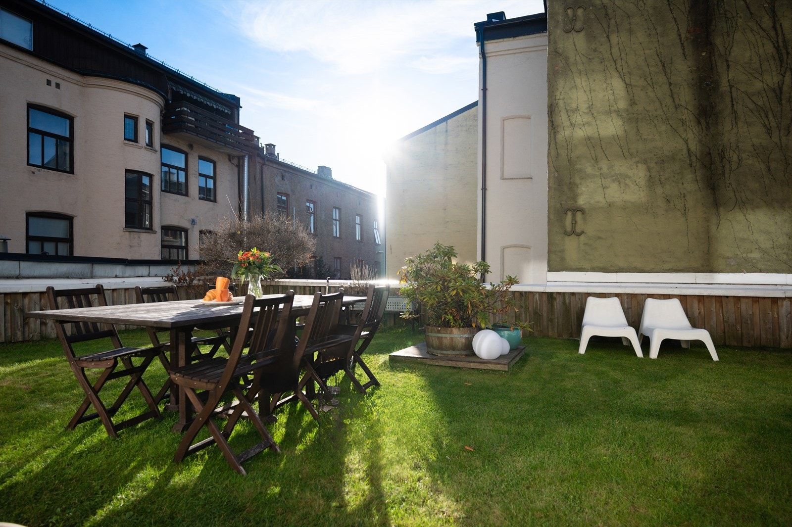 Takhagen deles bare med 3 andre seksjoner. Galleribilde