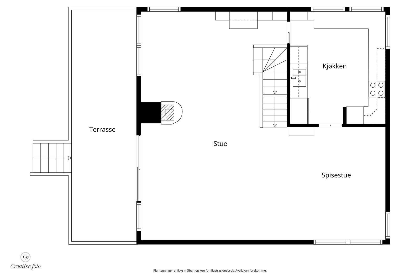 Plantegning 1.etasje Galleribilde