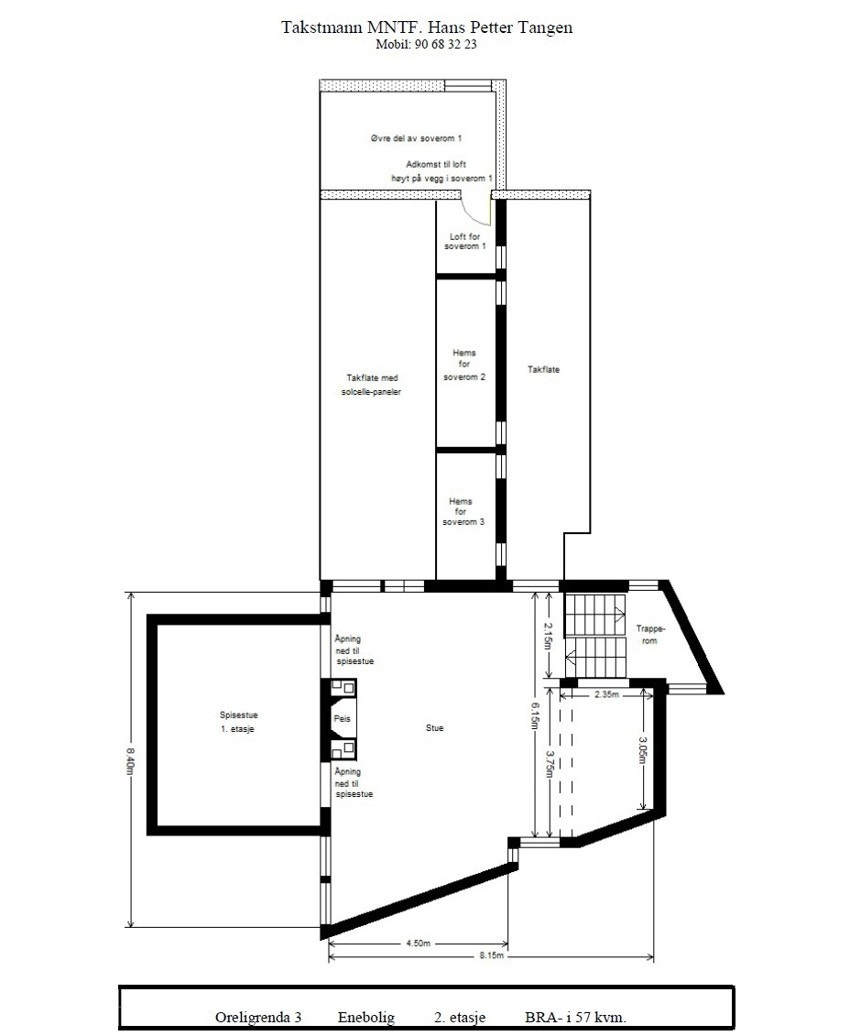 Planskisse over 2. etasjen.