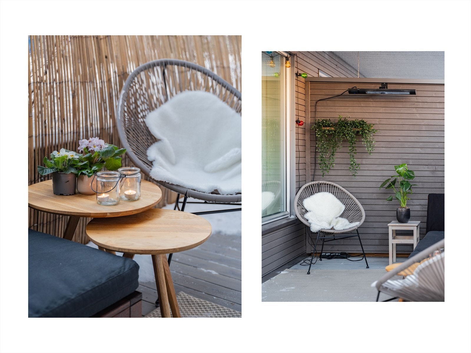 Man kan enkelt møblere uteplassen med flere sittegrupper, grill, beplantning og varmelampe. Galleribilde