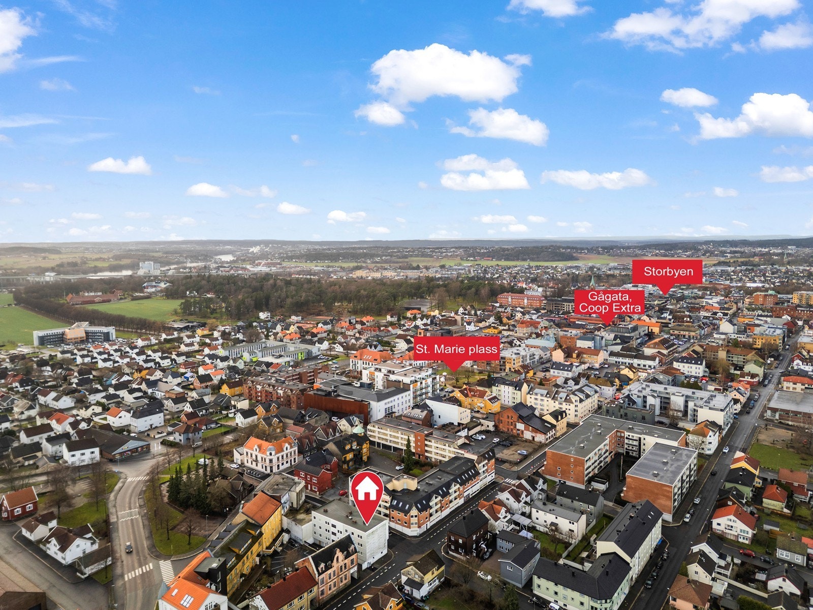 Sentral beliggenhet i Sarpsborg sentrum med gangavstand til fasiliteter som butikker og restauranter. Galleribilde