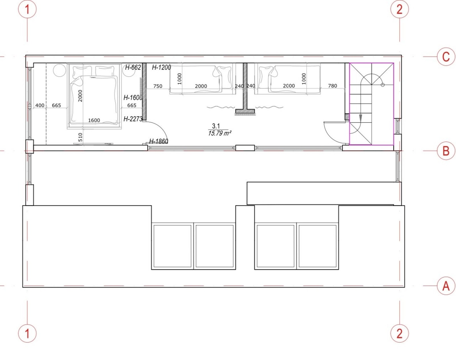 Plantegning underetasje. Galleribilde