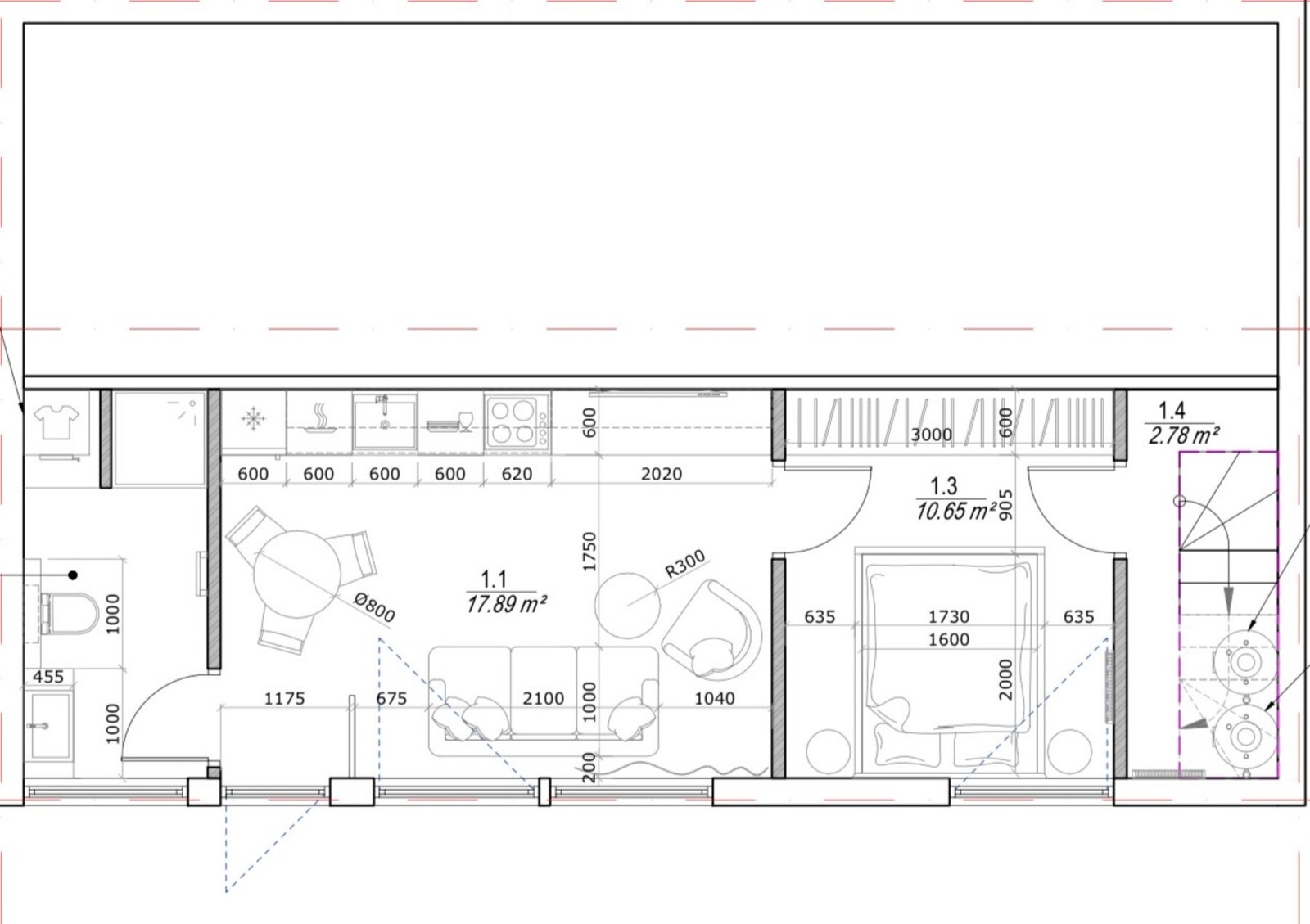Plantegning andreetasje. Galleribilde