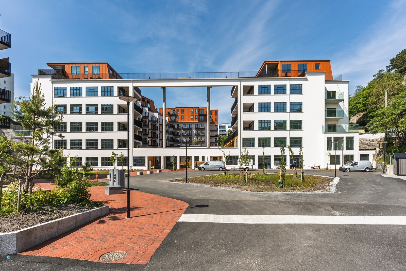 Merinokvartalet er et prosjekt som akkurat er ferdigstilt. Hele bygningsmassen er renovert/ny. Galleribilde