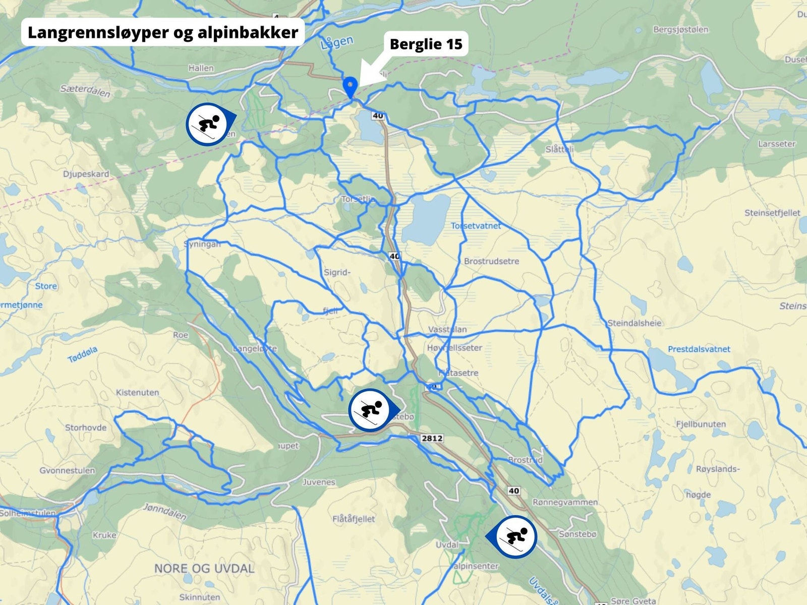 Langrennsløyper og alpinbakker i nærheten Galleribilde